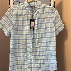 Vineyard Vines Men's Blue Plaid Shirt